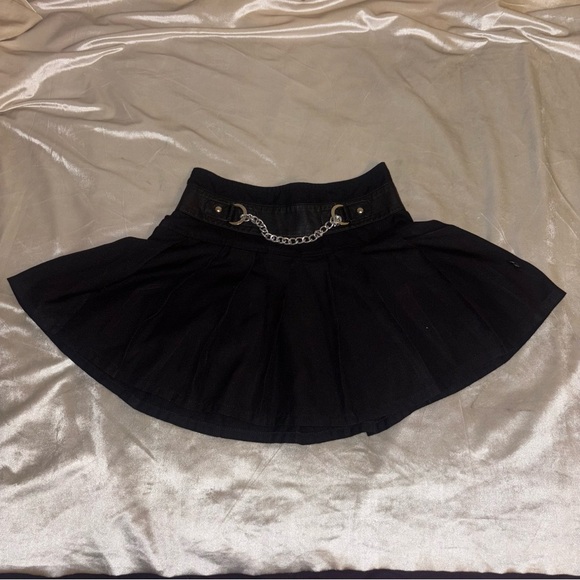 Royal Bones Dresses & Skirts - Royal Bones Black Mini Skirt with Chain Accent